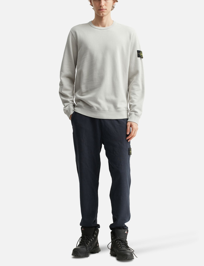 Stone Island BRUSHED ORGANIC COTTON FLEECE SWEATSHIRT WITH RIBBED INSERTS outlook