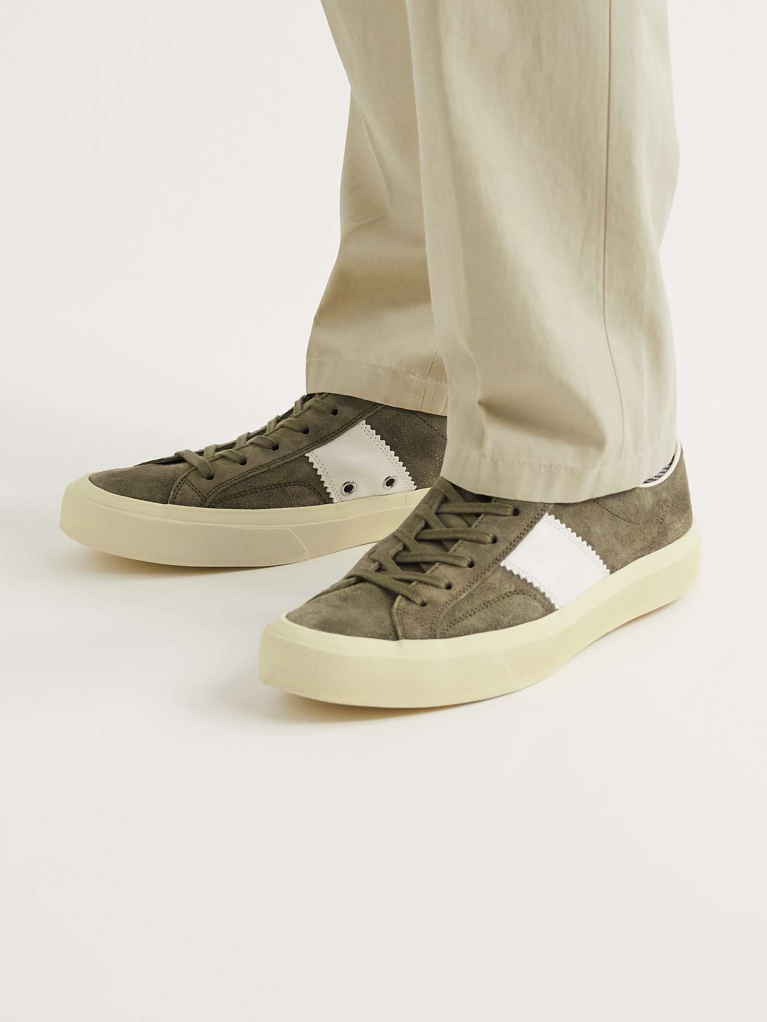 Cambridge Leather-Trimmed Suede Sneakers - 2