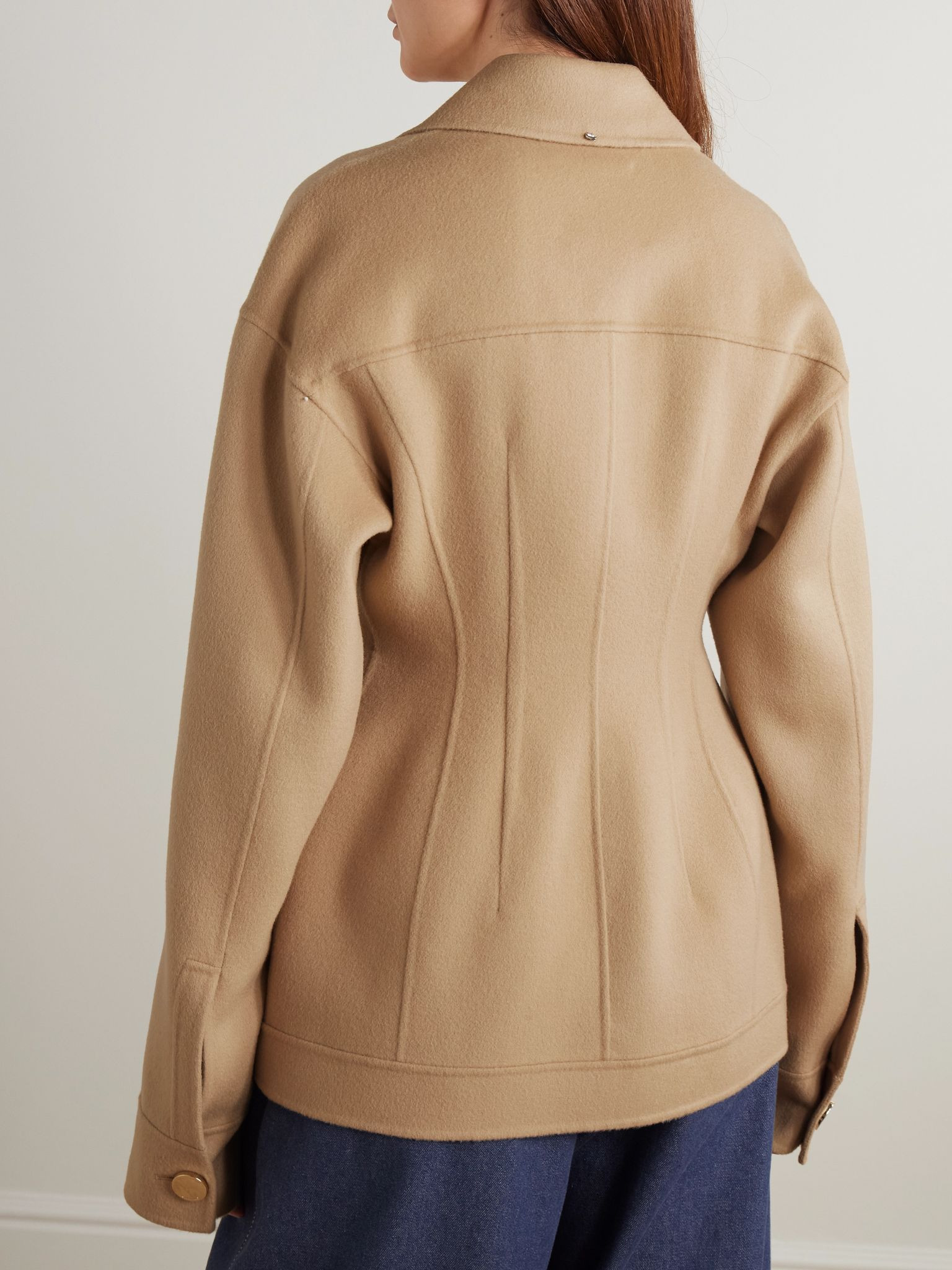 Egeo paneled wool coat Camel - 3