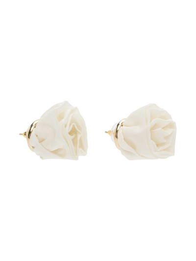 Simone Rocha Off-White Rose Stud Earrings outlook