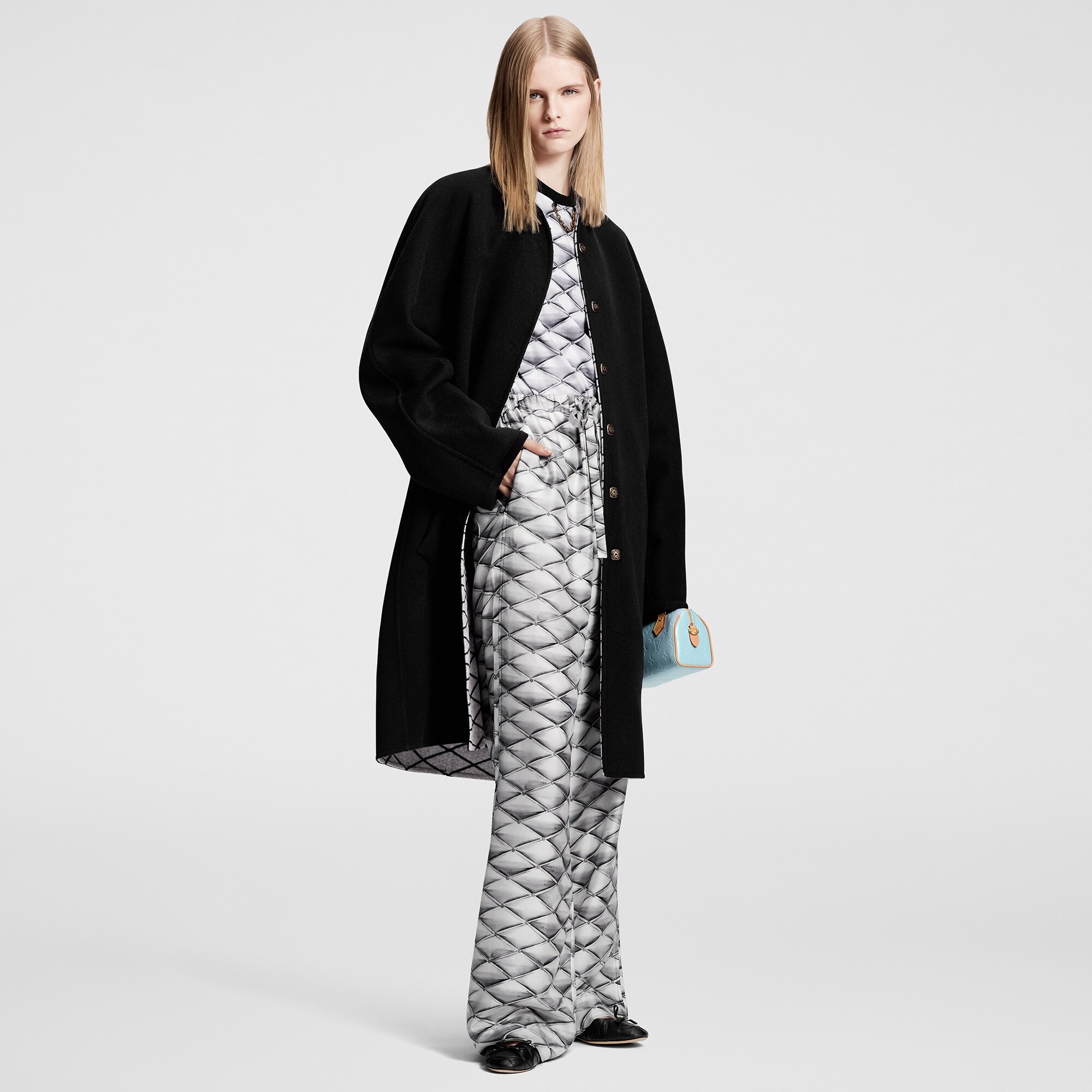 Malletage Jacquard Double Face Coat - 4