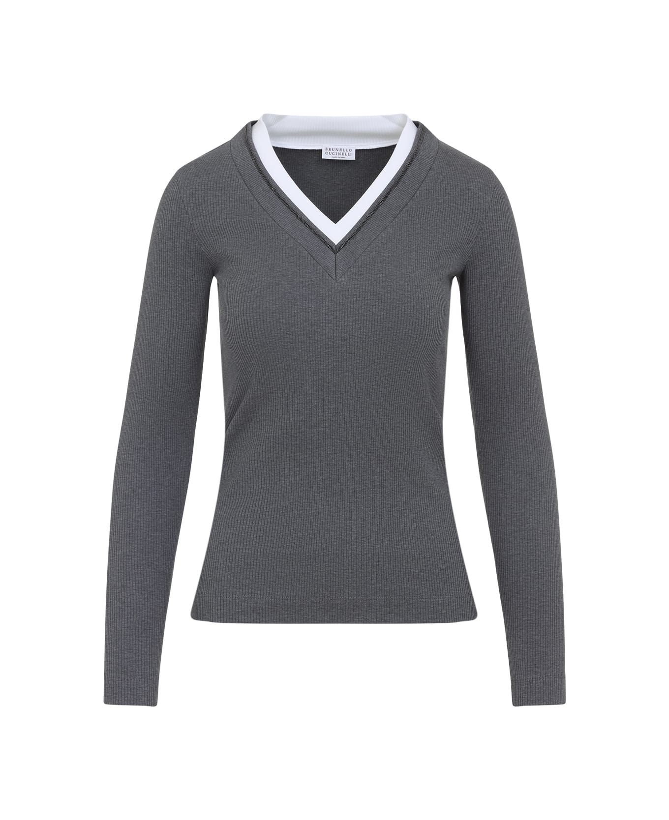 Ribbed Long Sleeves Top - 2