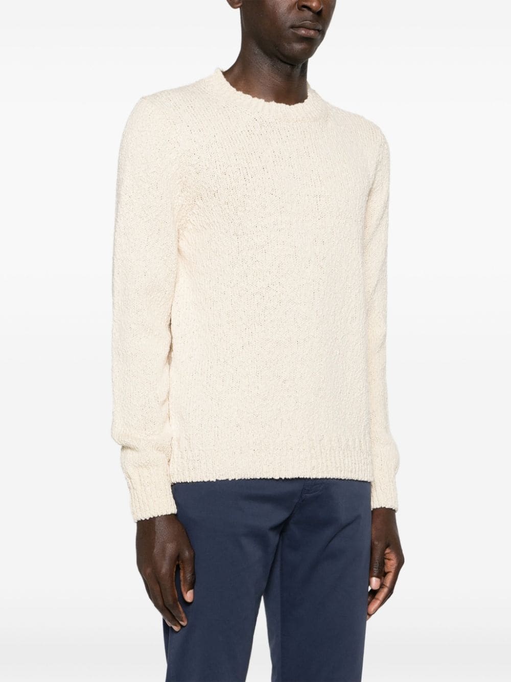 crew-neck cotton jumper - 3