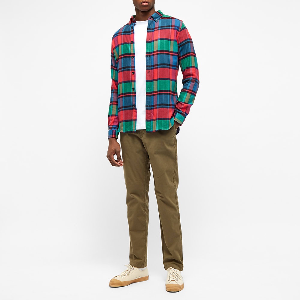 Paul Smith Button Down Heavy Flannel Check Shirt - 5