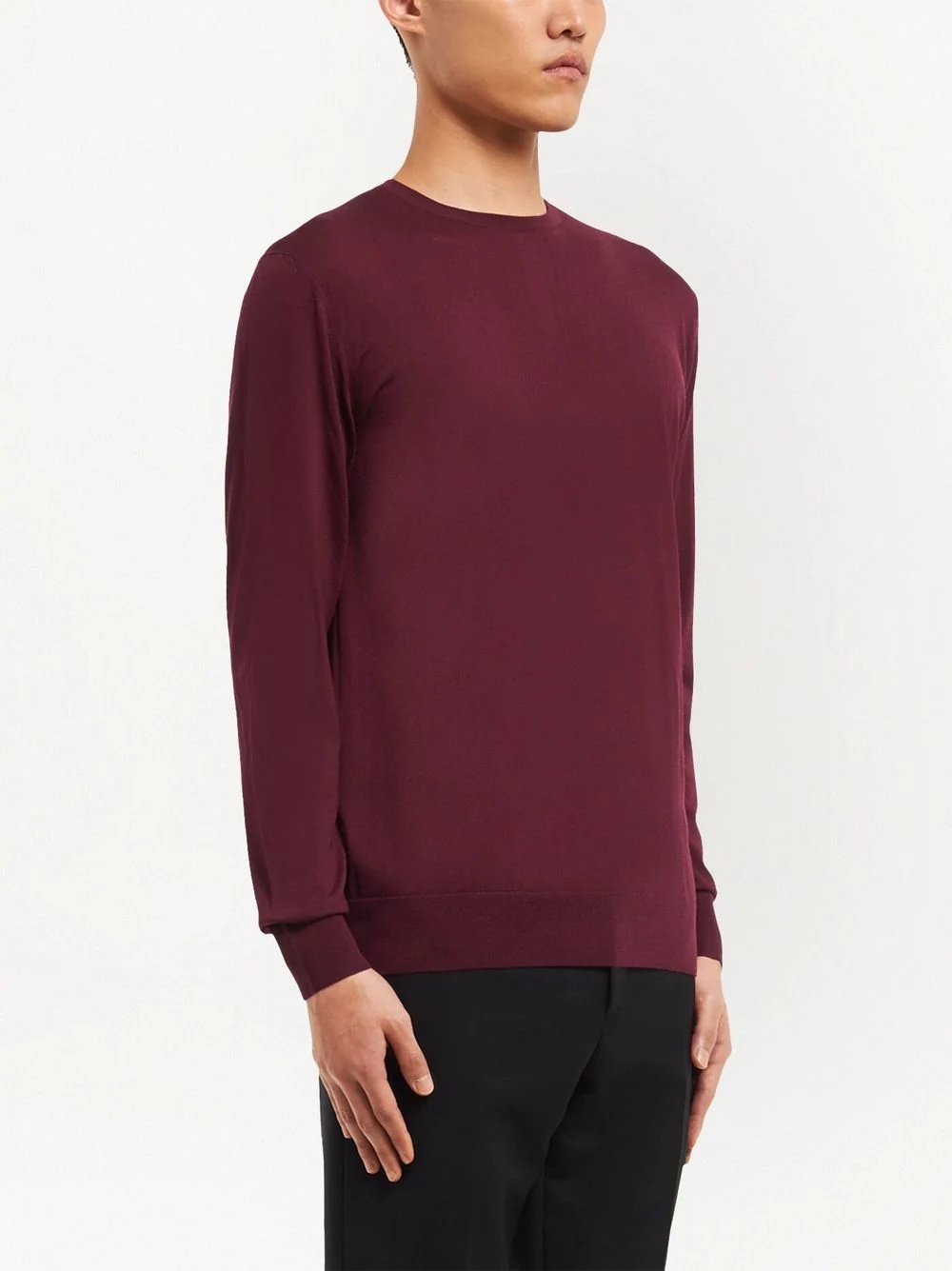 round-neck long-sleeve jumper - 3