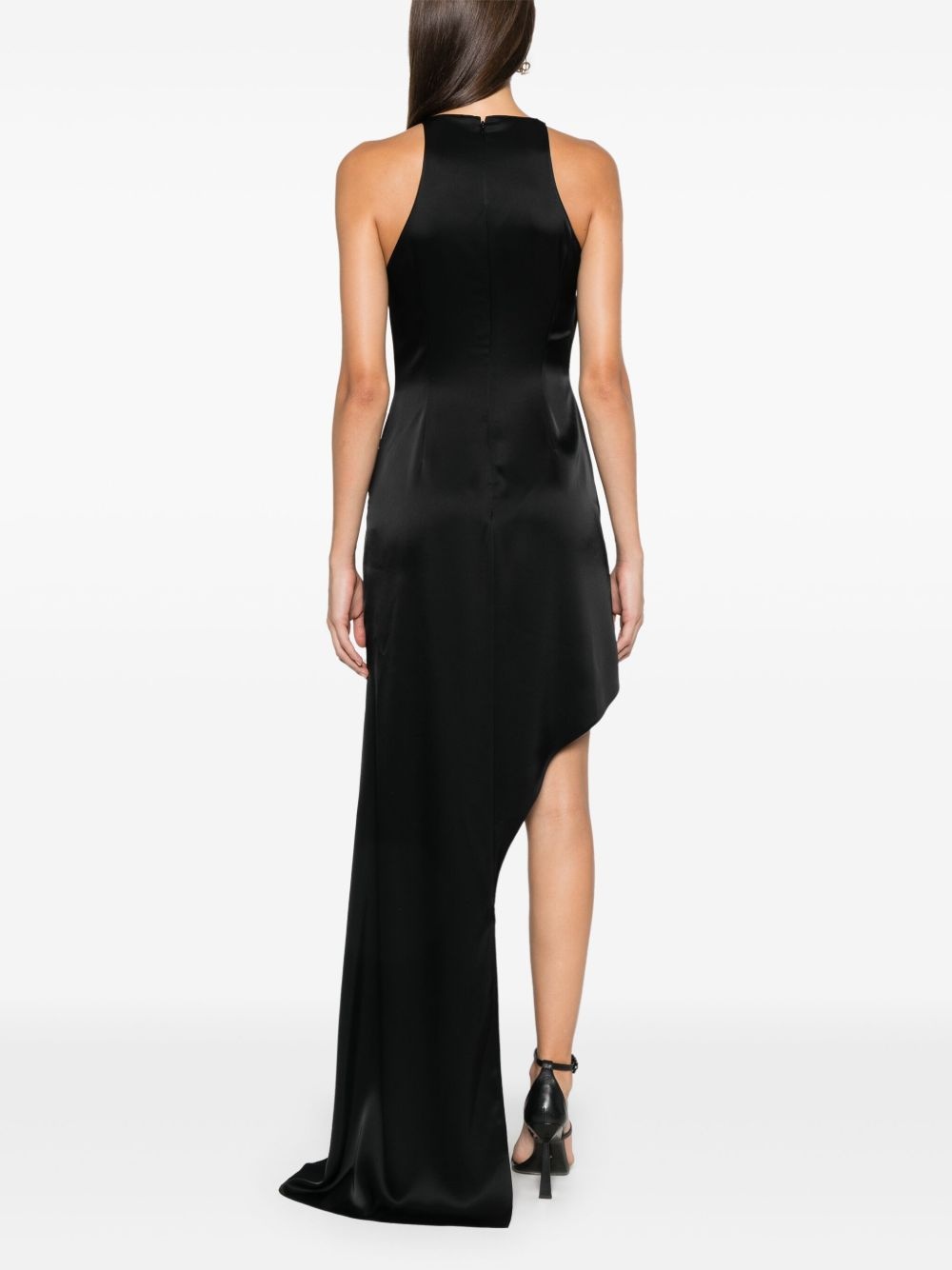 draped asymmetric maxi dress - 4