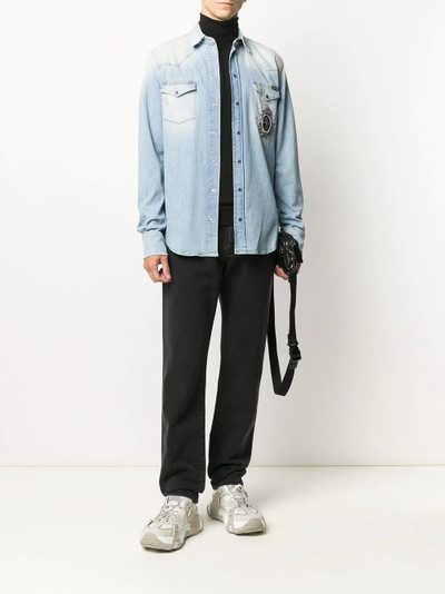 Dolce & Gabbana embroidered-logo denim shirt outlook