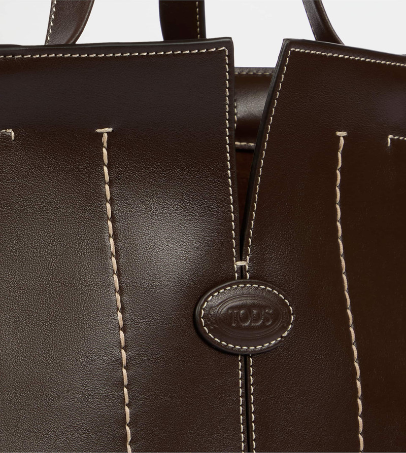 TOD'S DI BAG FOLIO IN LEATHER MEDIUM-SMALL - BROWN 6