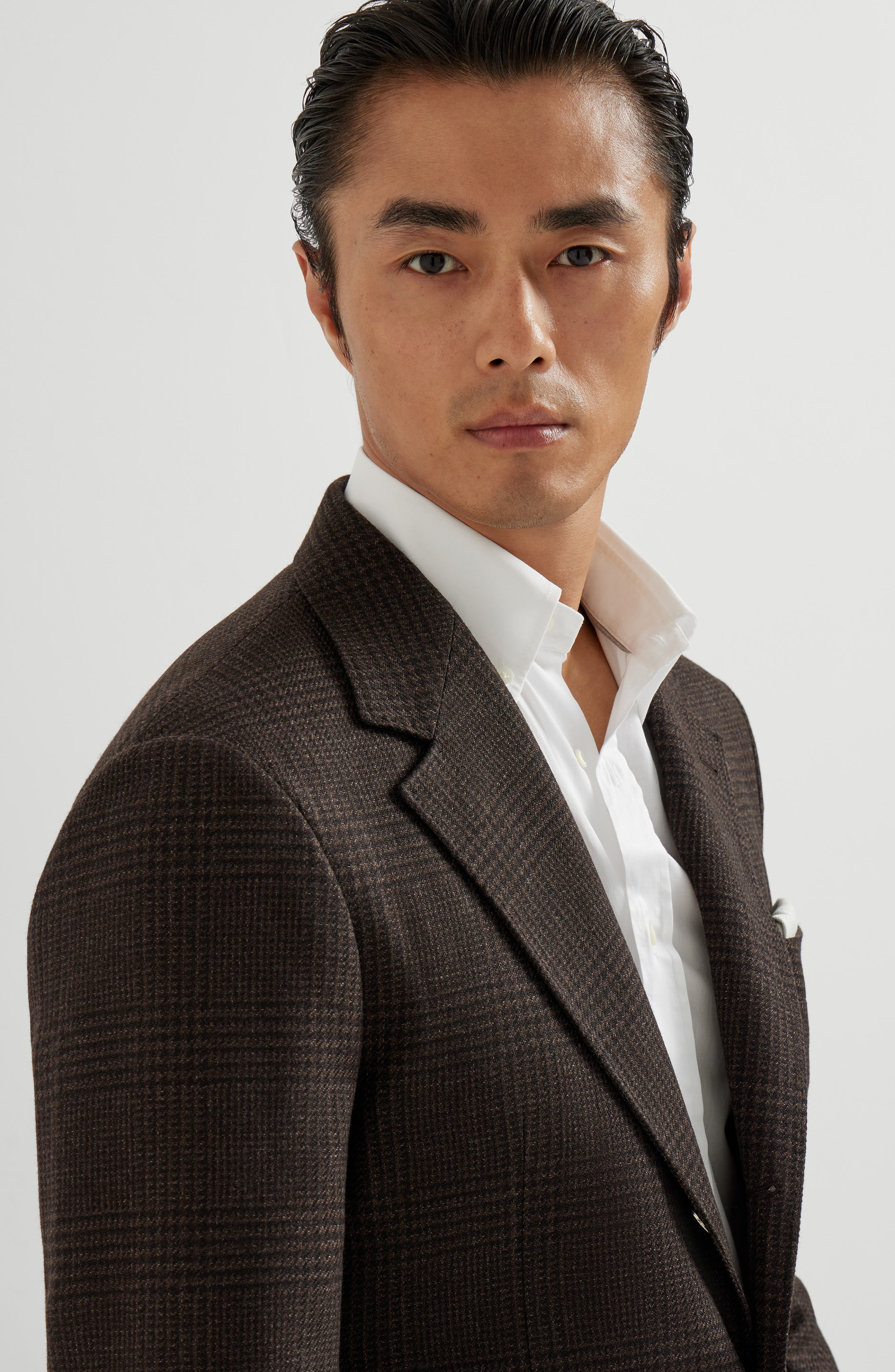 Brunello Cucinelli Prince of Wales Cavallo blazer in Brown at Nordstrom - 4