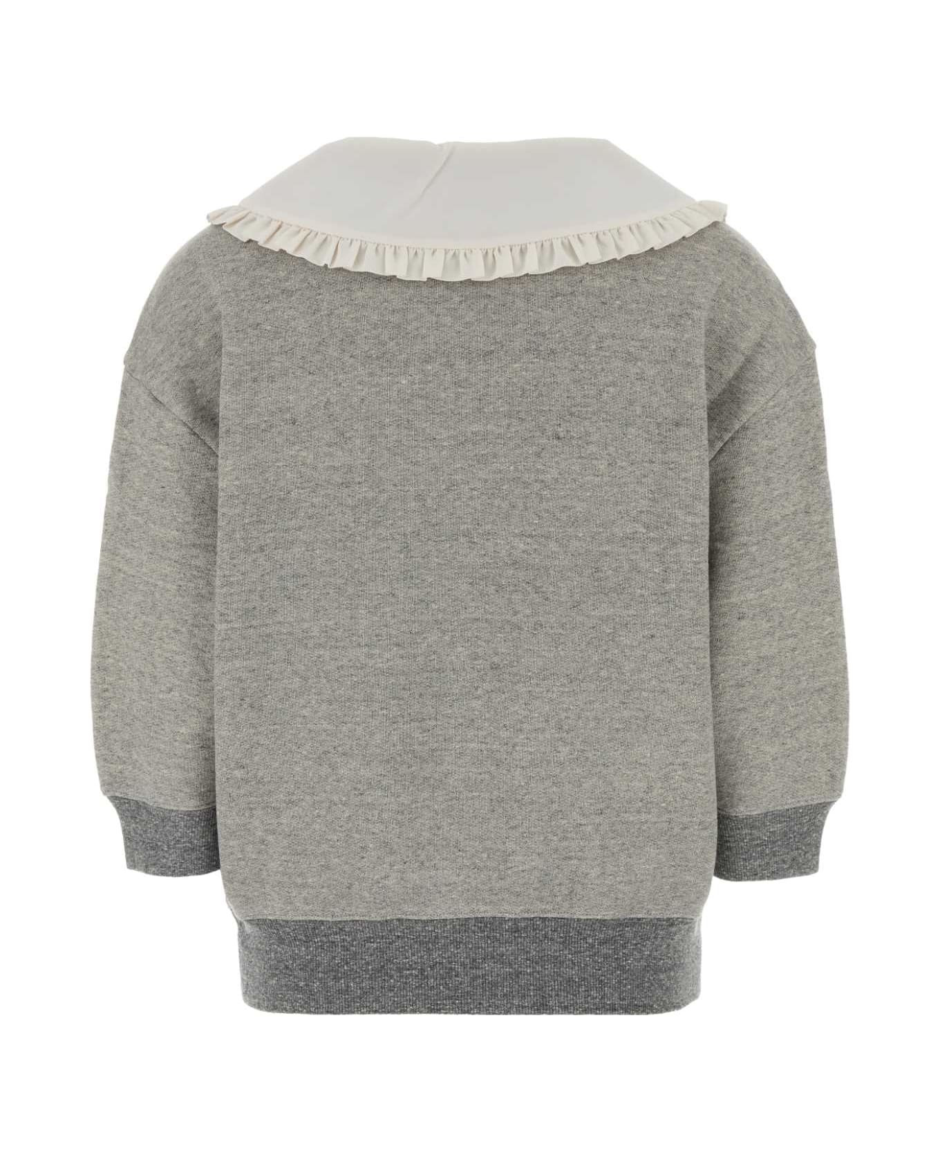 Grey Cotton Blend Top - 2
