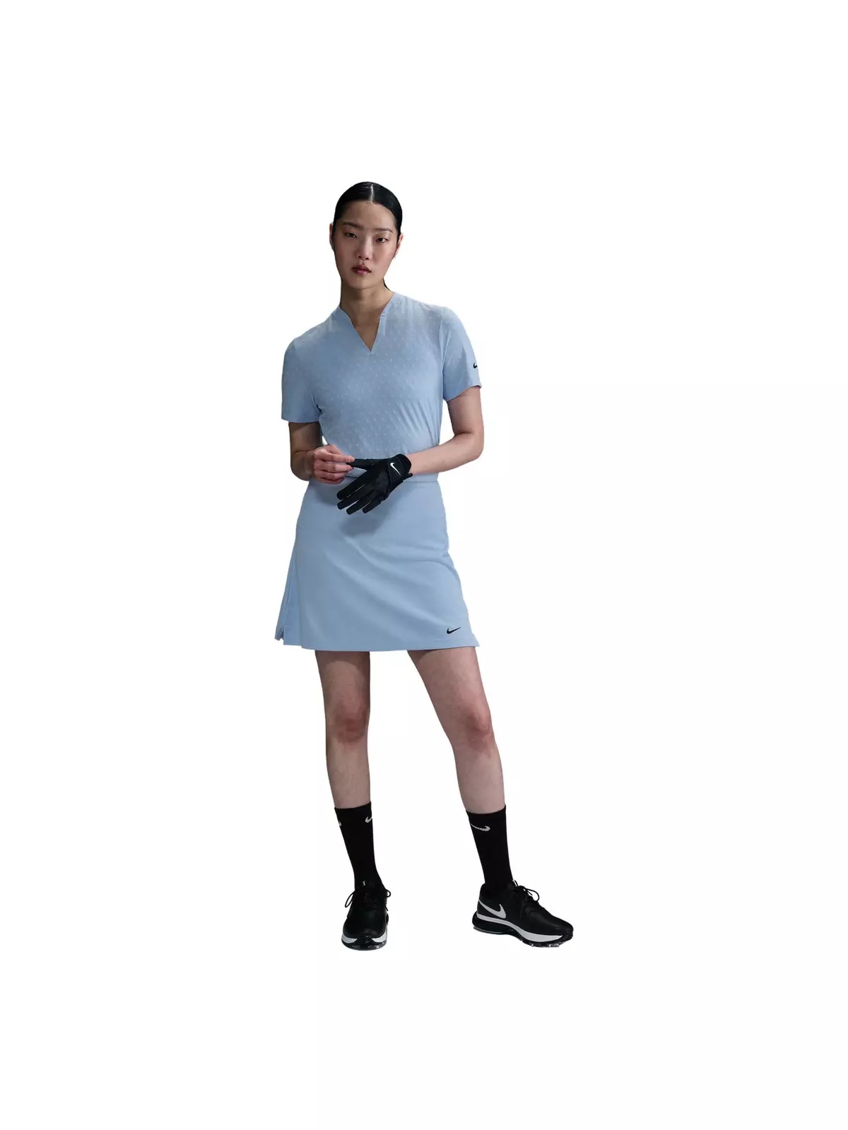 Women's Dri-FIT Tour Short-Sleeve Blade Jacquard AOJ Golf Polo -Blue - 4