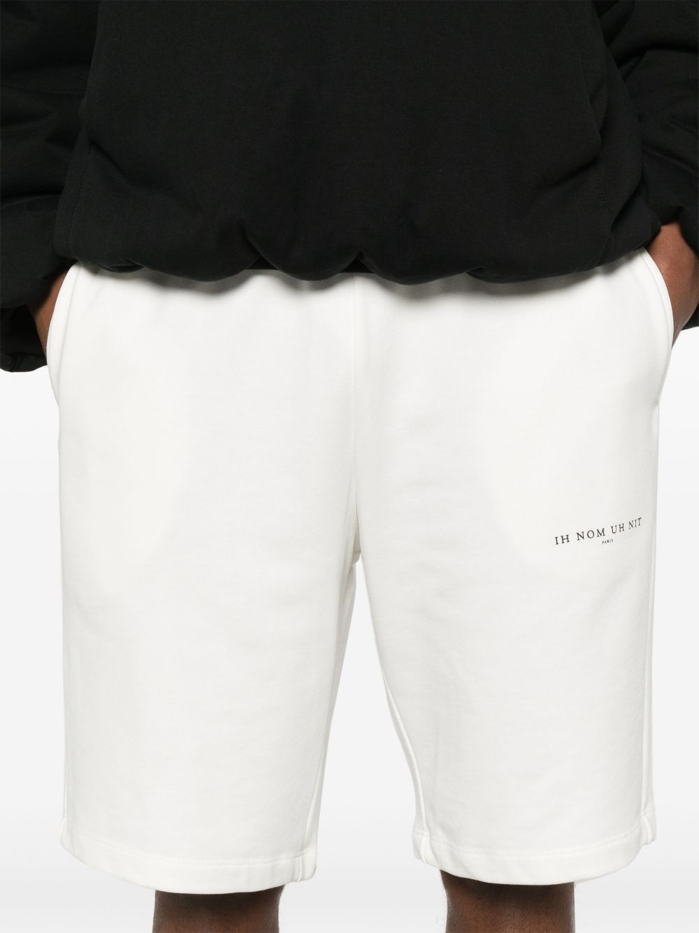 logo-print track shorts - 5