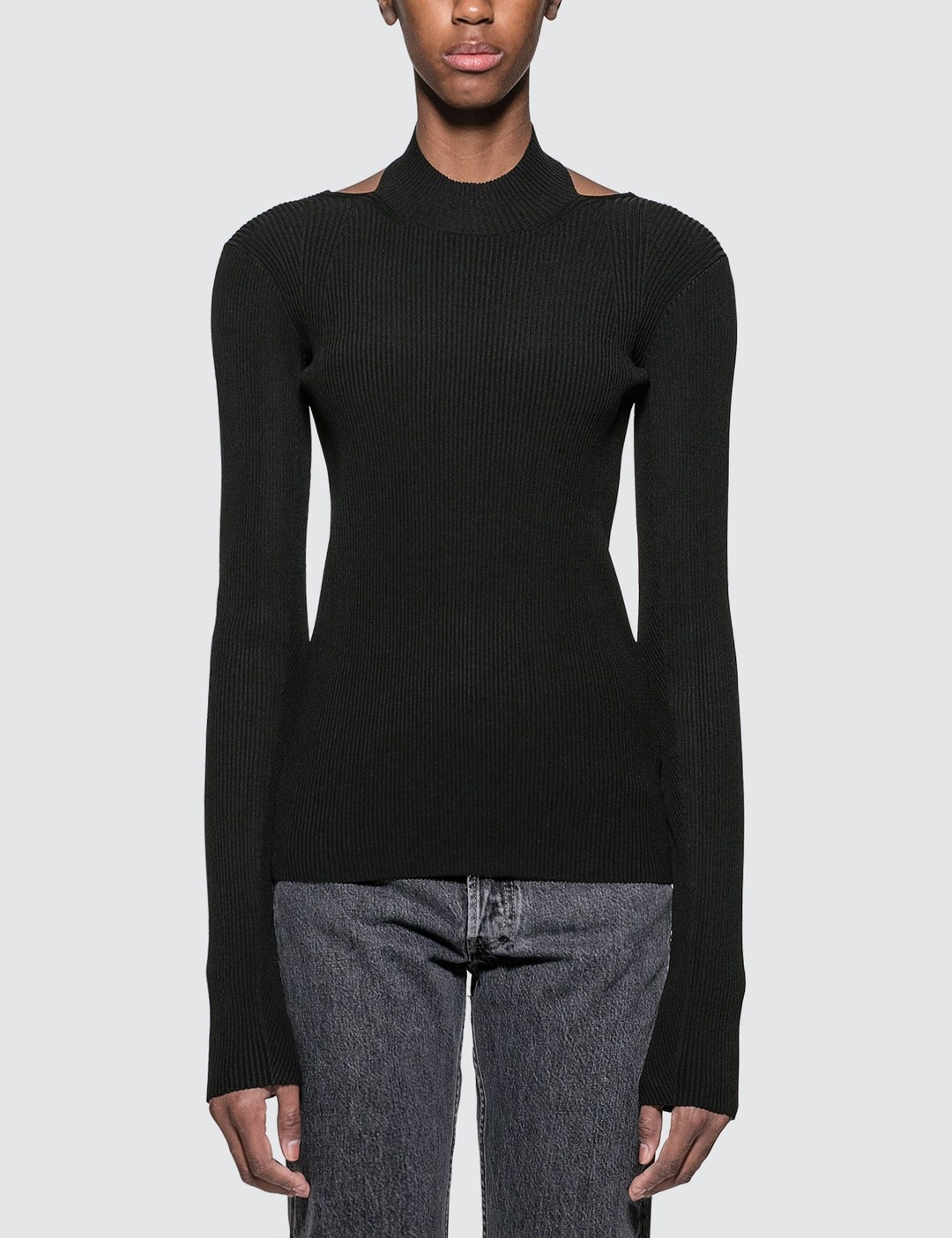 VISCOSE STRETCH OPENBACK PULLOVER - 1