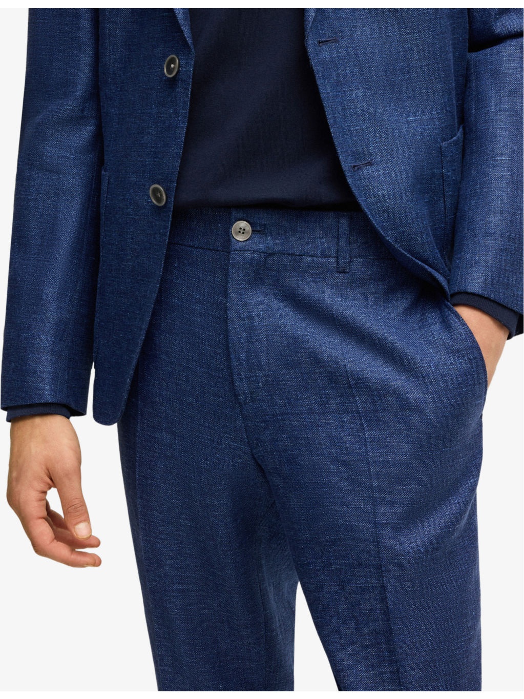 Straight-Leg Slim-Fit Stretch-Woven Trousers - 5