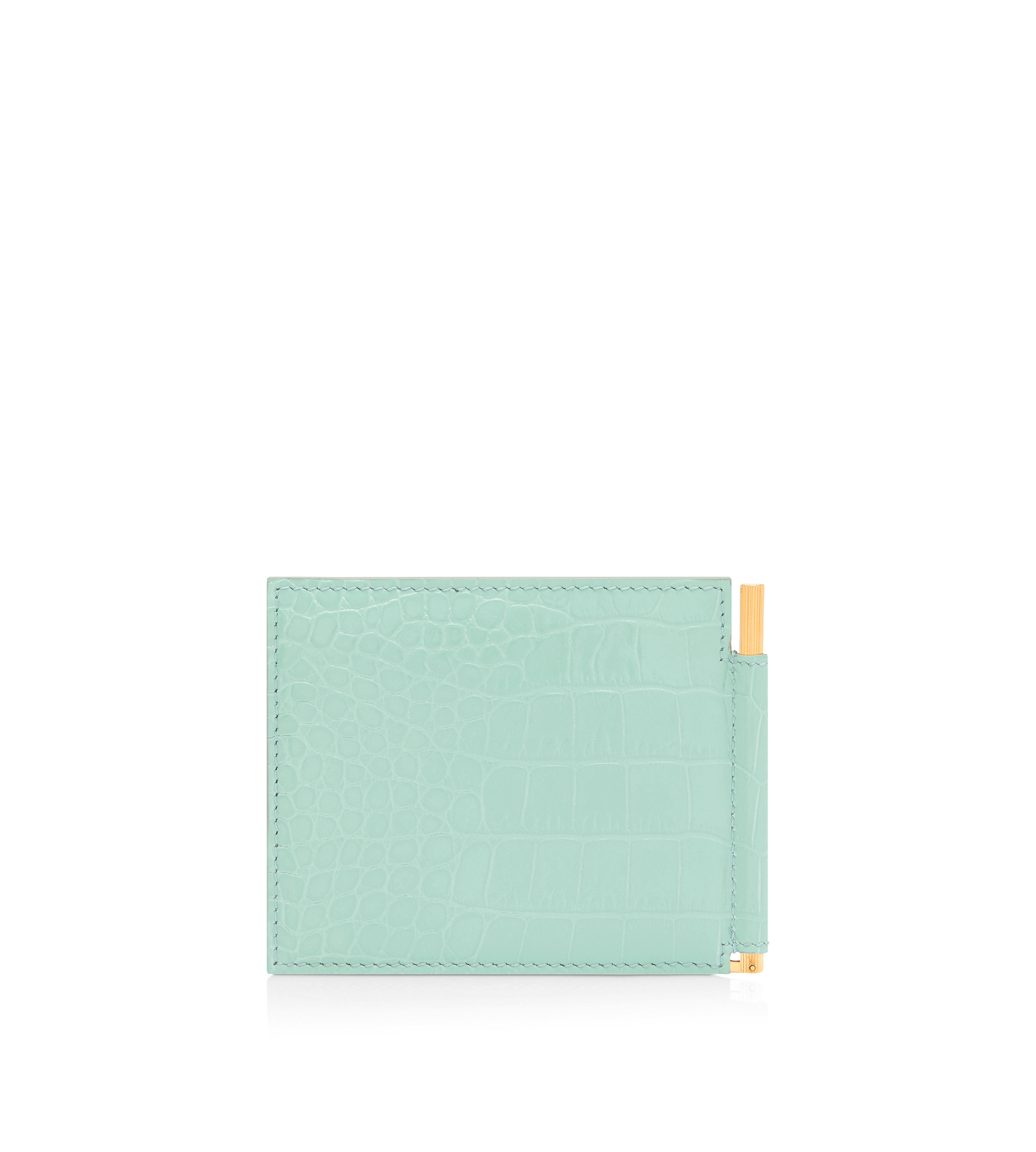 PRINTED CROC MONEY CLIP WALLET - 3