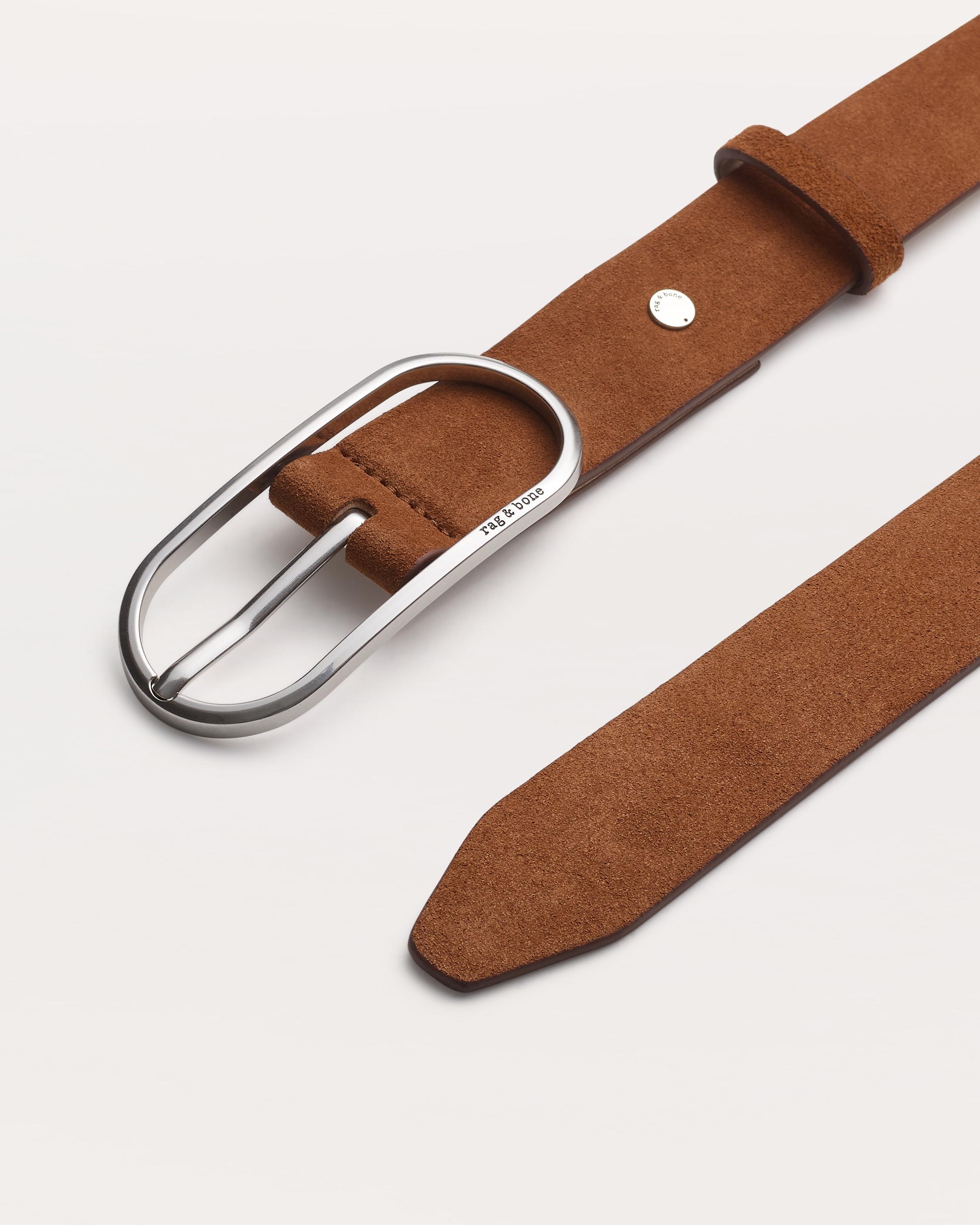 Rounded Rebound Suede Belt - 3