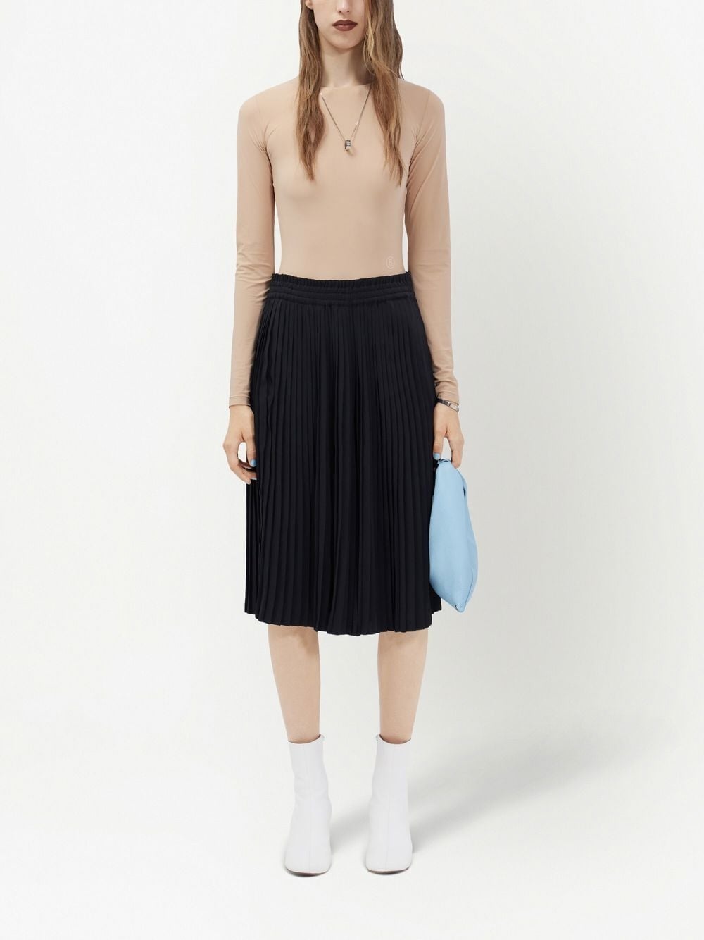 fully-pleated knee-length shorts - 2