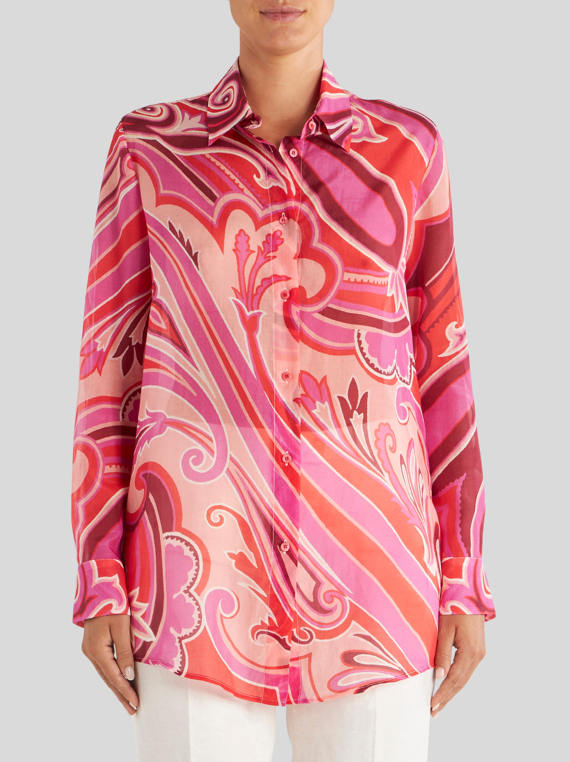 PAISLEY COTTON AND SILK SHIRT - 2