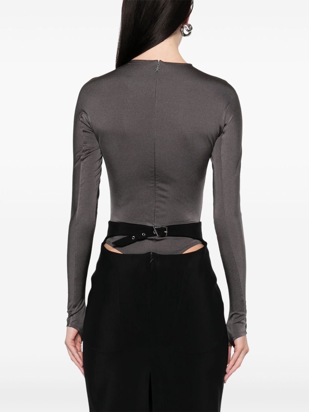 logo-embossed bodysuit - 4