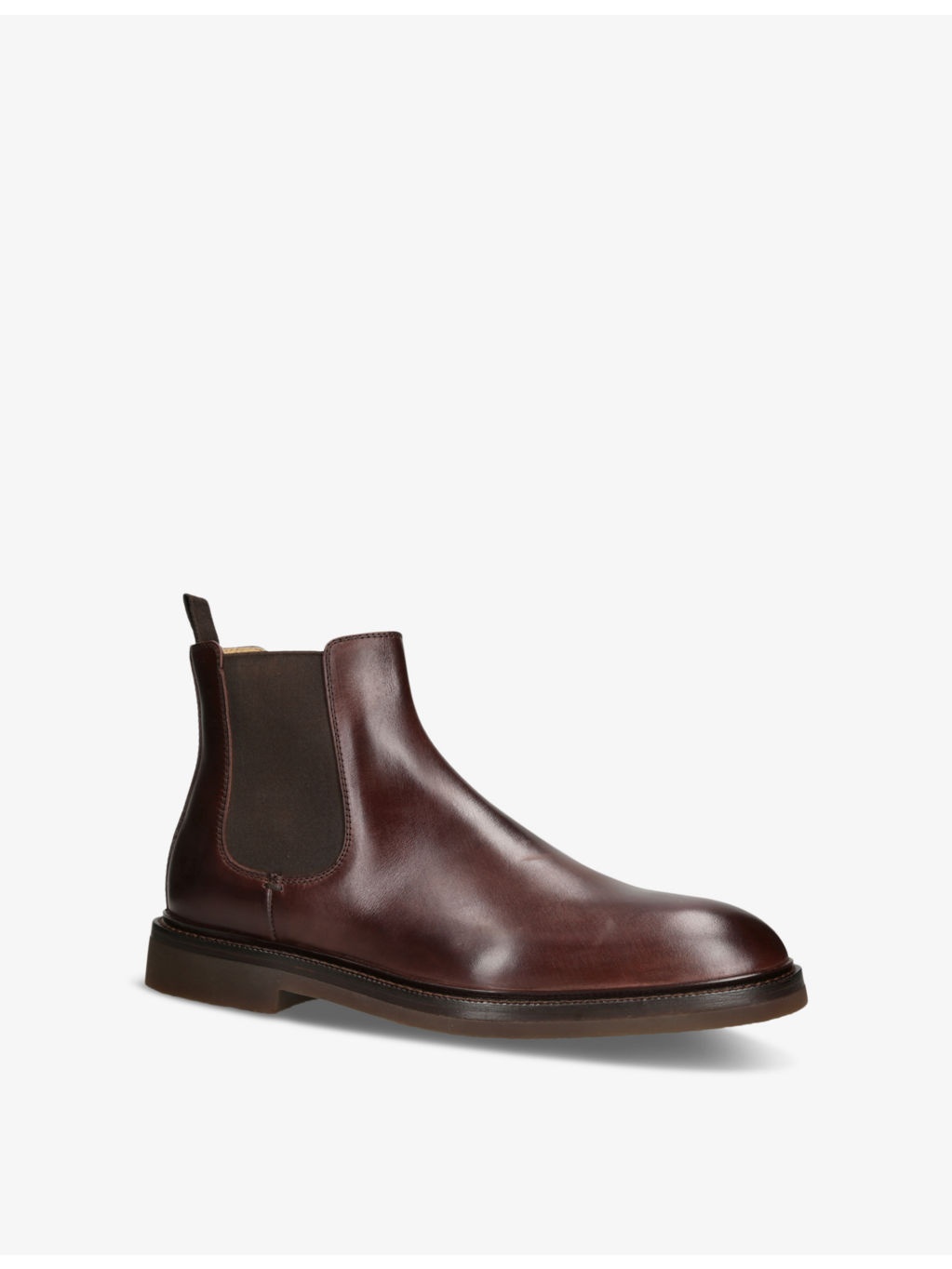 Contrast-stitch leather Chelsea boots - 3