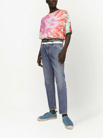 Dolce & Gabbana tie-dye logo-print T-shirt outlook