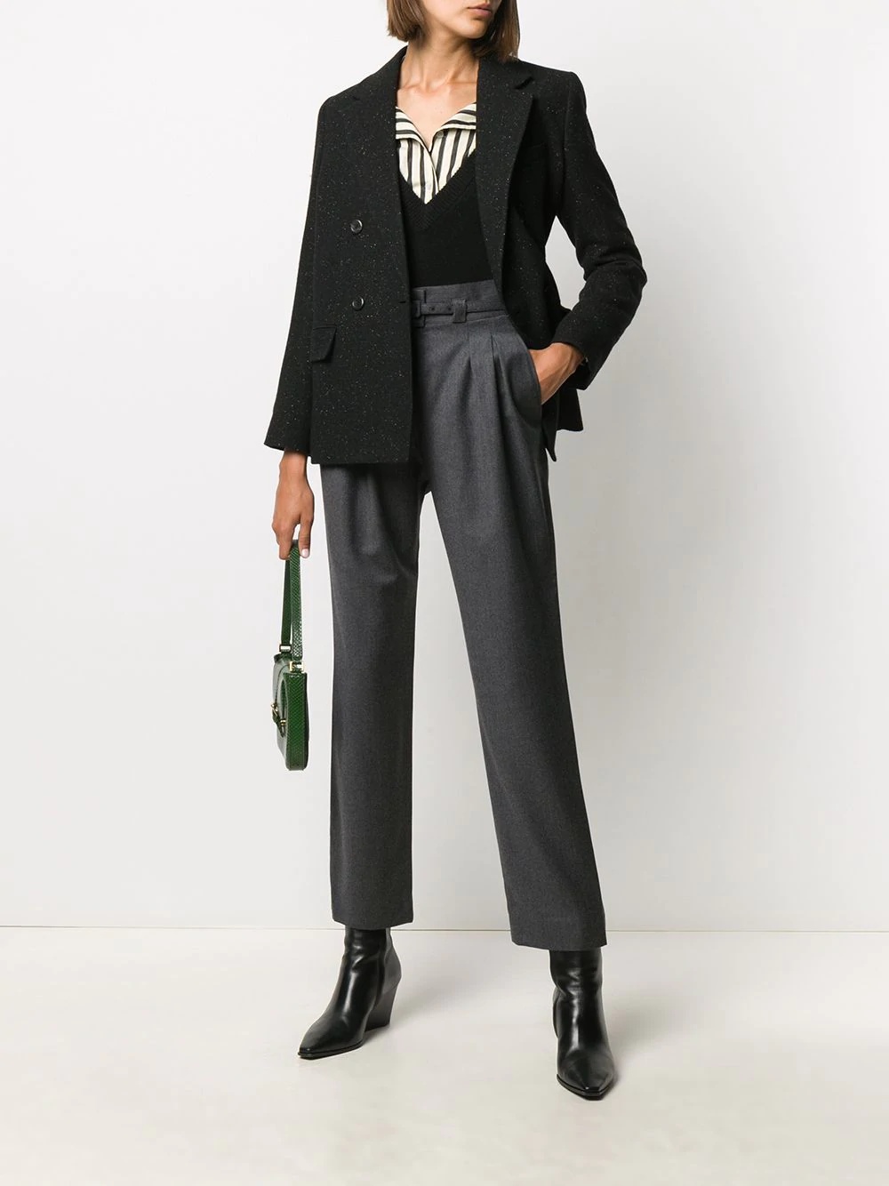 belted waist trousers - 2