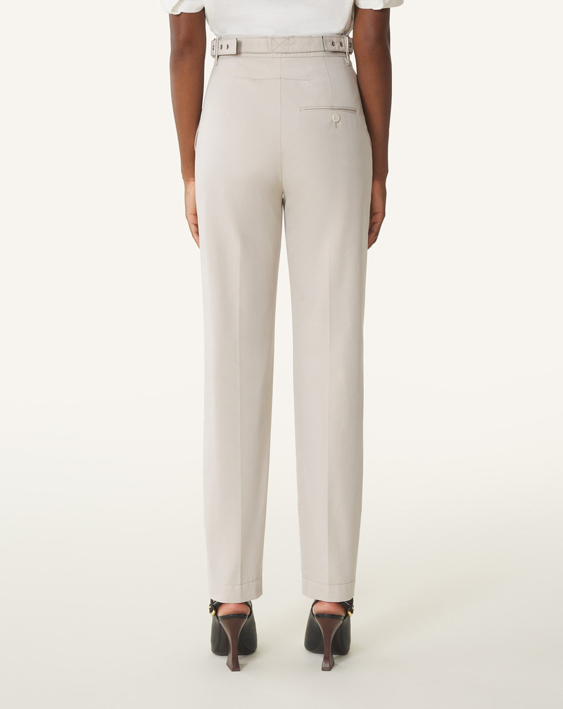 WHITE CIGARETTE PANTS IN TECHNICAL COTTON 4