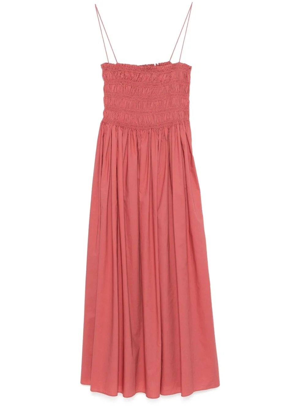 shirred-panel maxi dress - 1