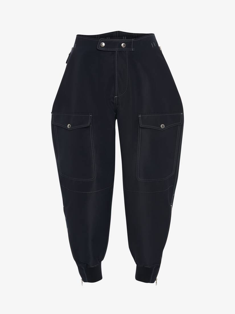 Parachute Trousers in Navy - 1