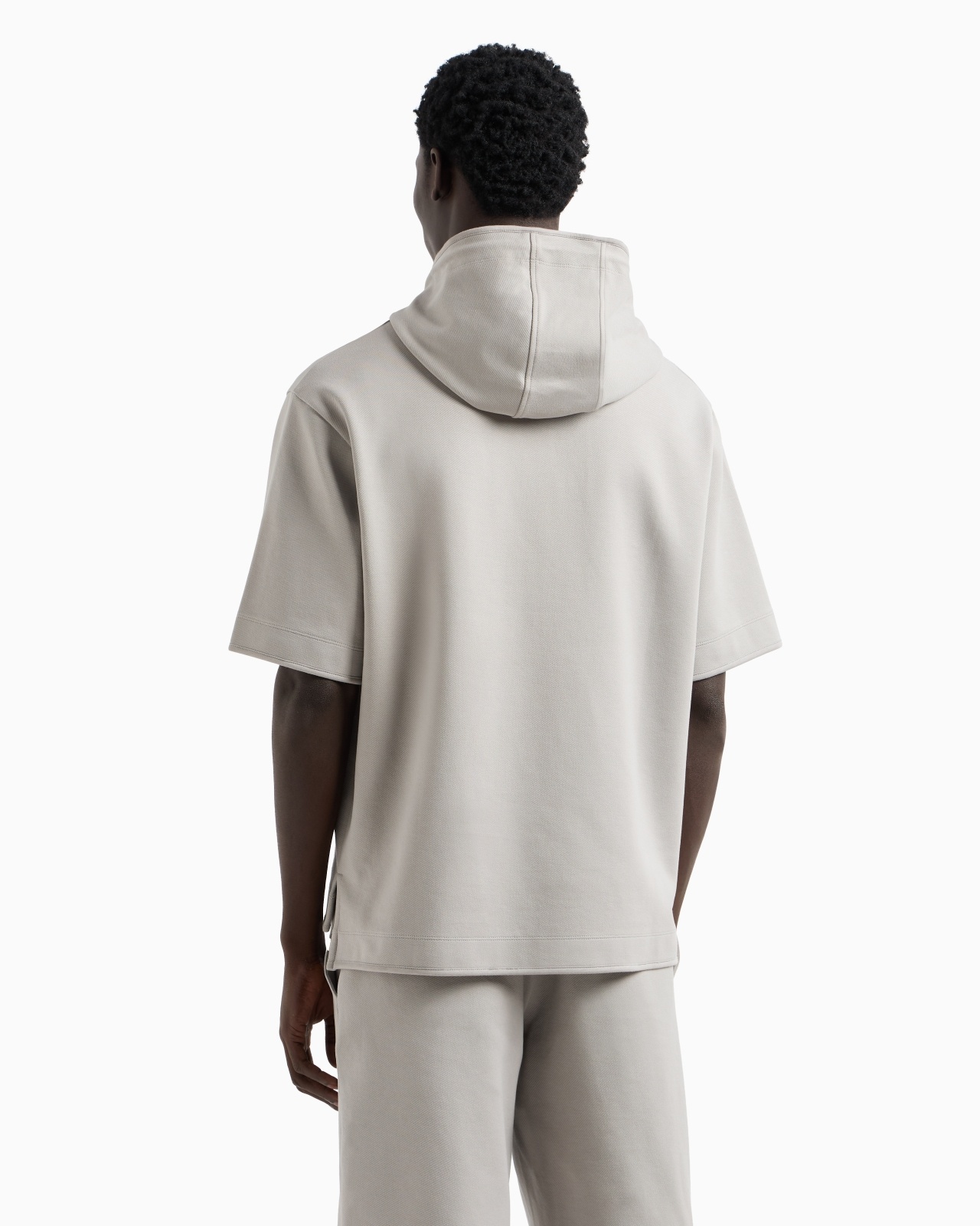 ASV SHORT-SLEEVED, OVERSIZED JERSEY HOODED SWEATSHIRT - 3