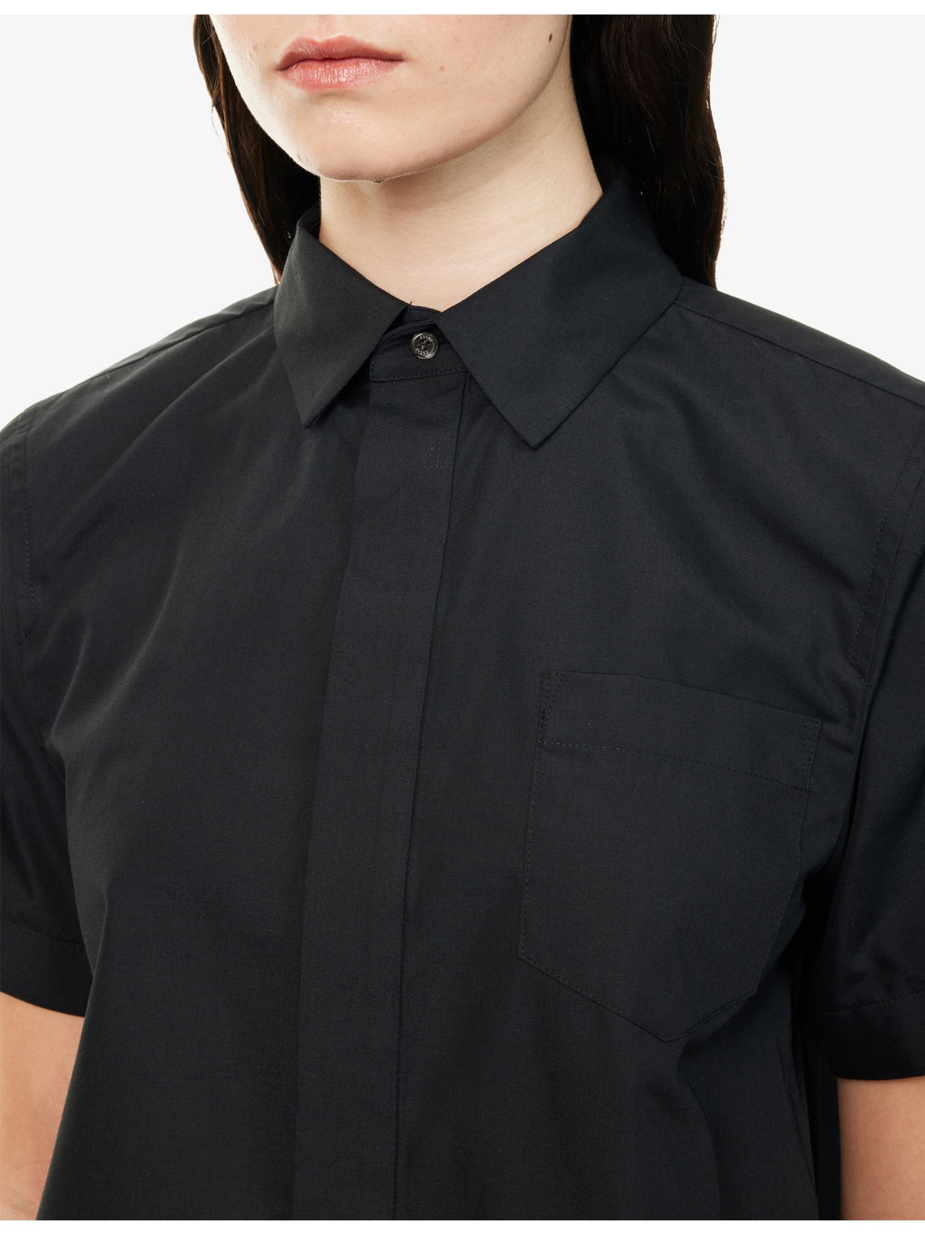 Crop Ruffled Woven Shirt - 5