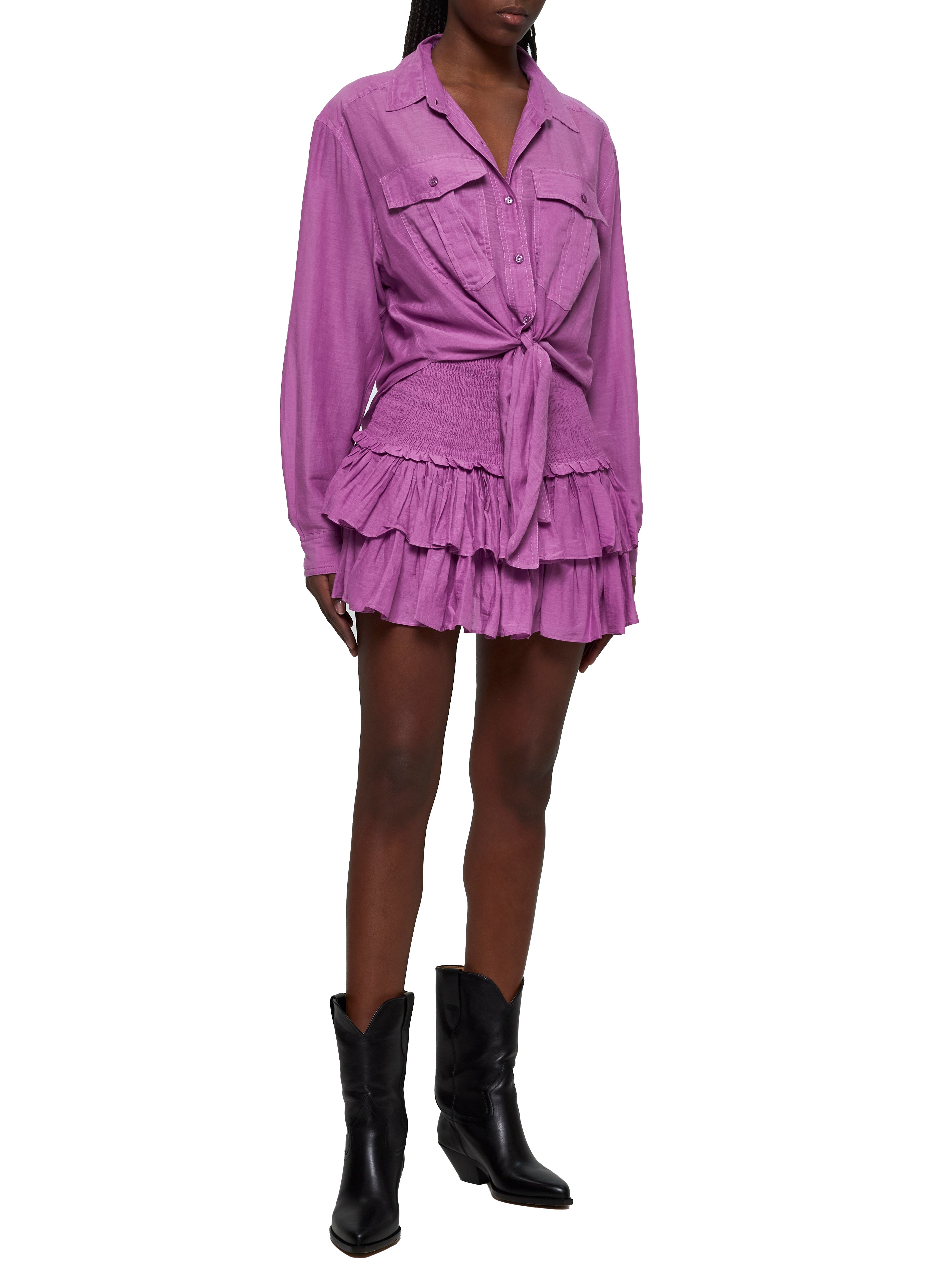 Fuchsia voile Naomi miniskirt - 2