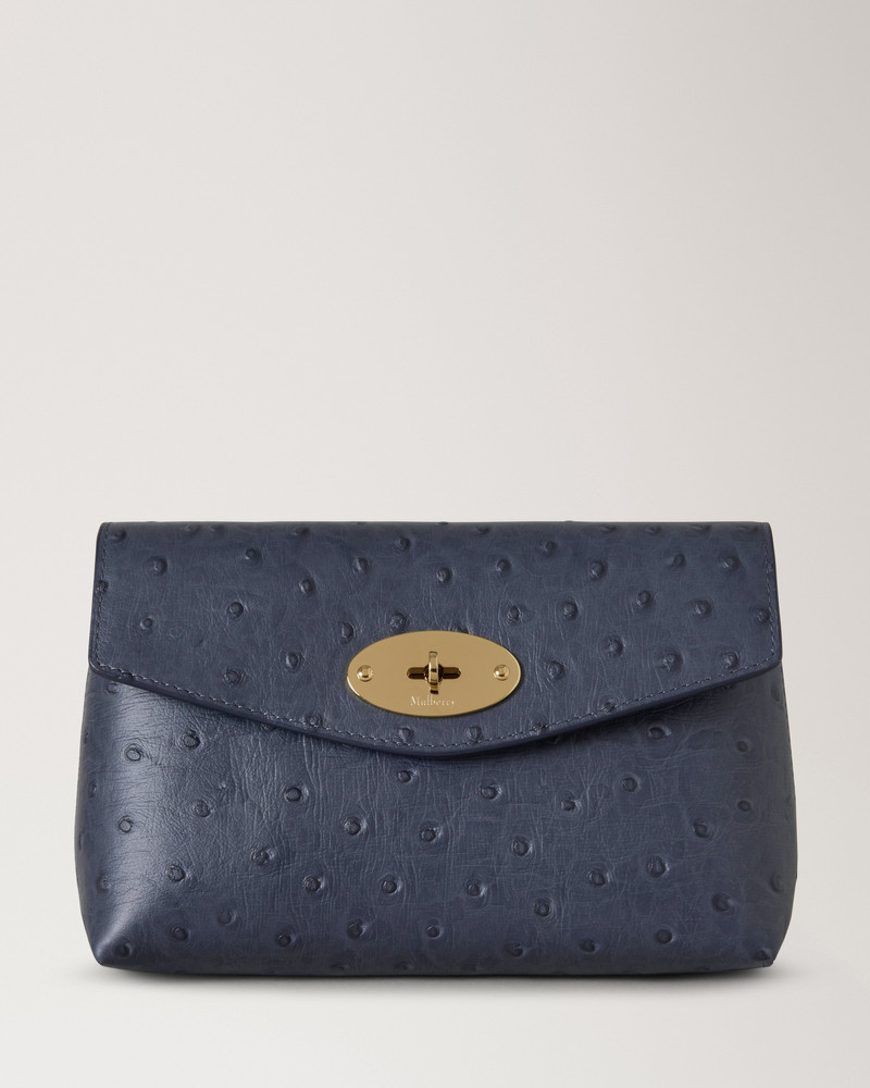 Darley Cosmetic Pouch Stormy Blue Ostrich 1
