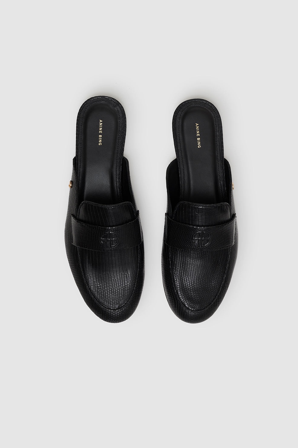 Corrine Mules - Mini Embossed Black - 2