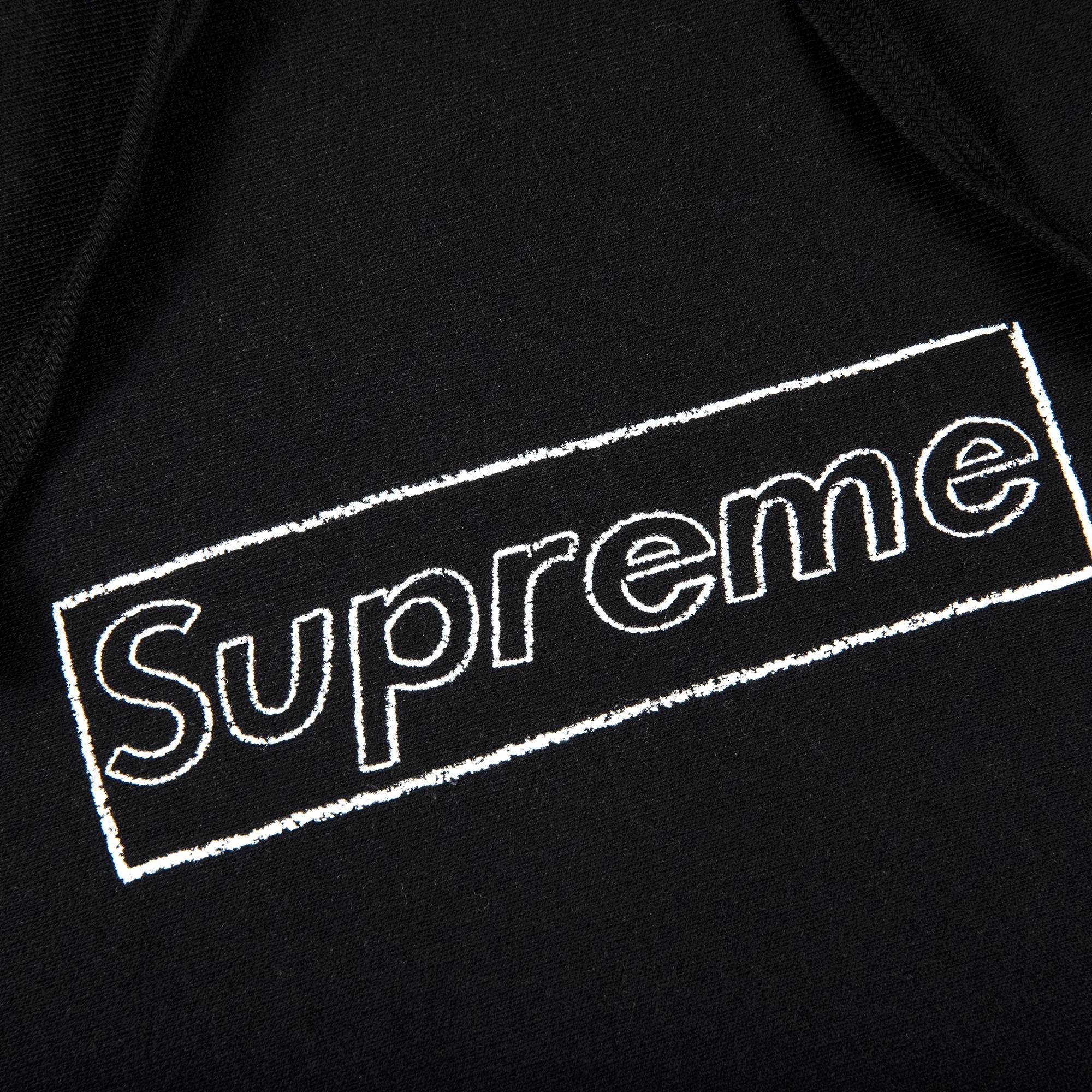 Supreme Supreme x KAWS Chalk Logo Hooded Sweatshirt 'Black