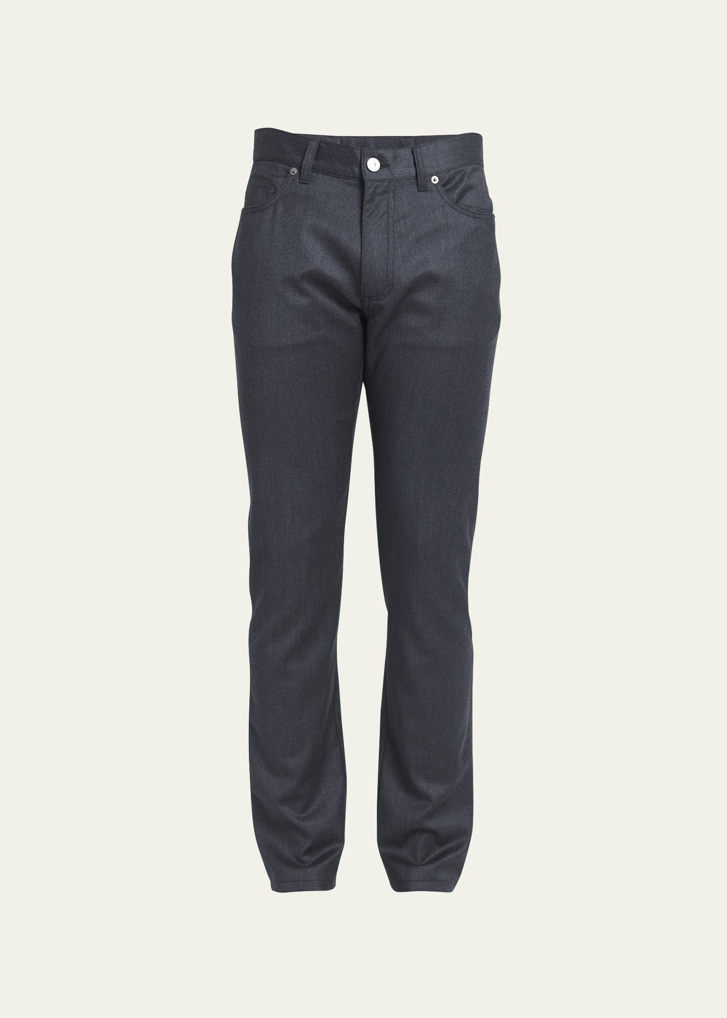 Zegna City Wool Flannel Five-Pocket Pants, Pants