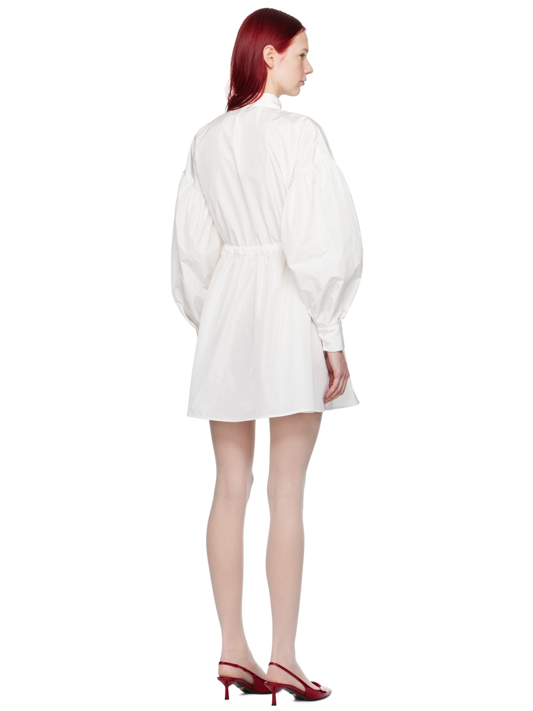 Off-White Balloon Sleeve Minidress - 3