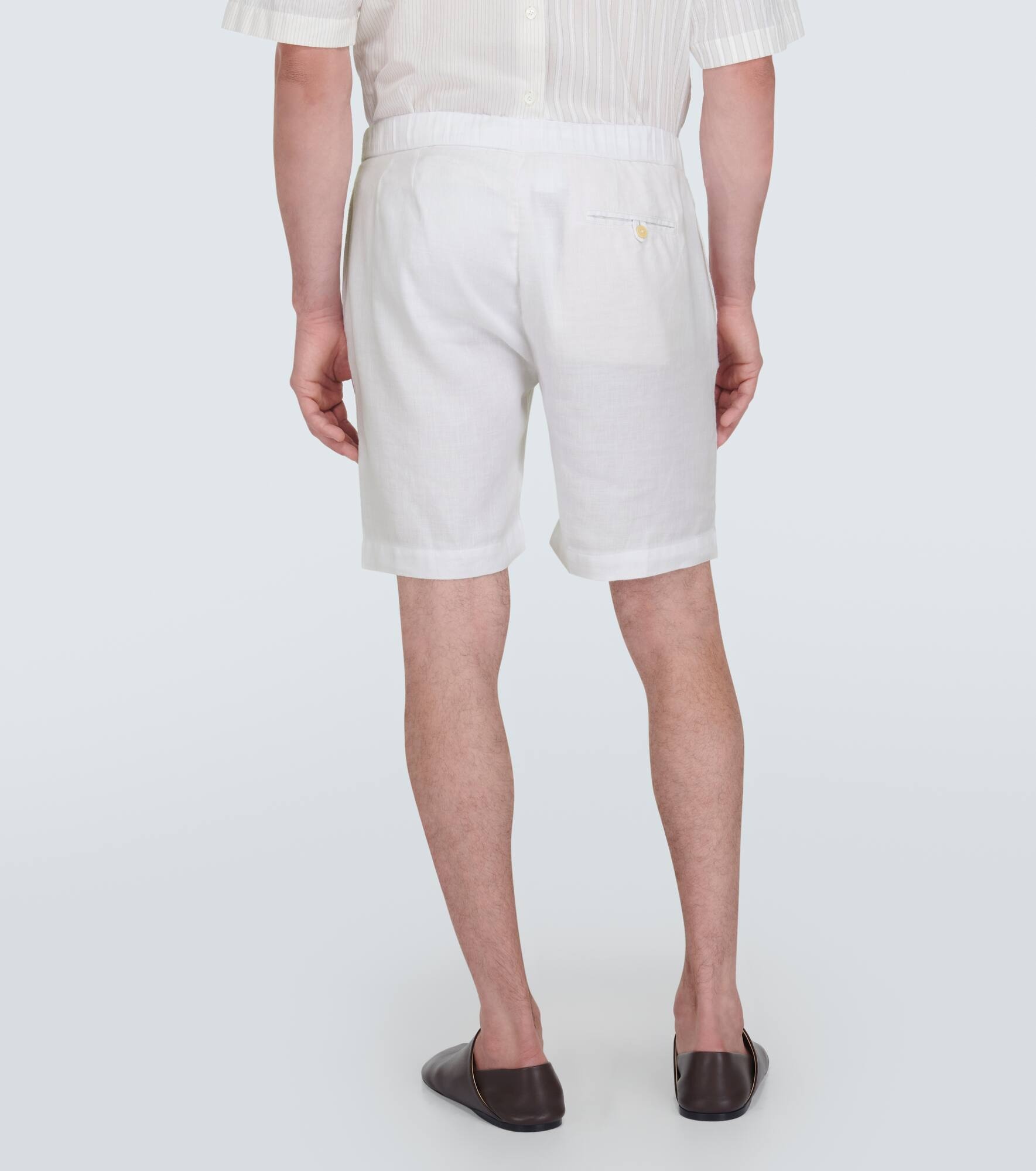 Felipe linen-blend shorts - 4