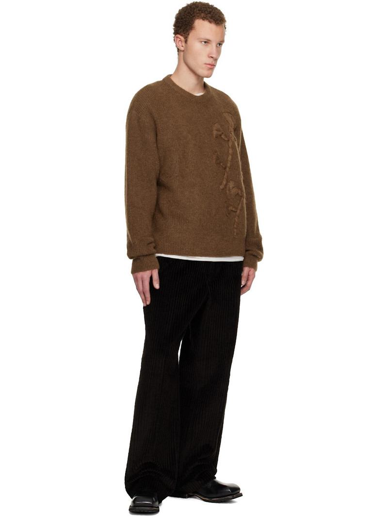 Wooyoungmi Tan Flower Mohair Sweater outlook