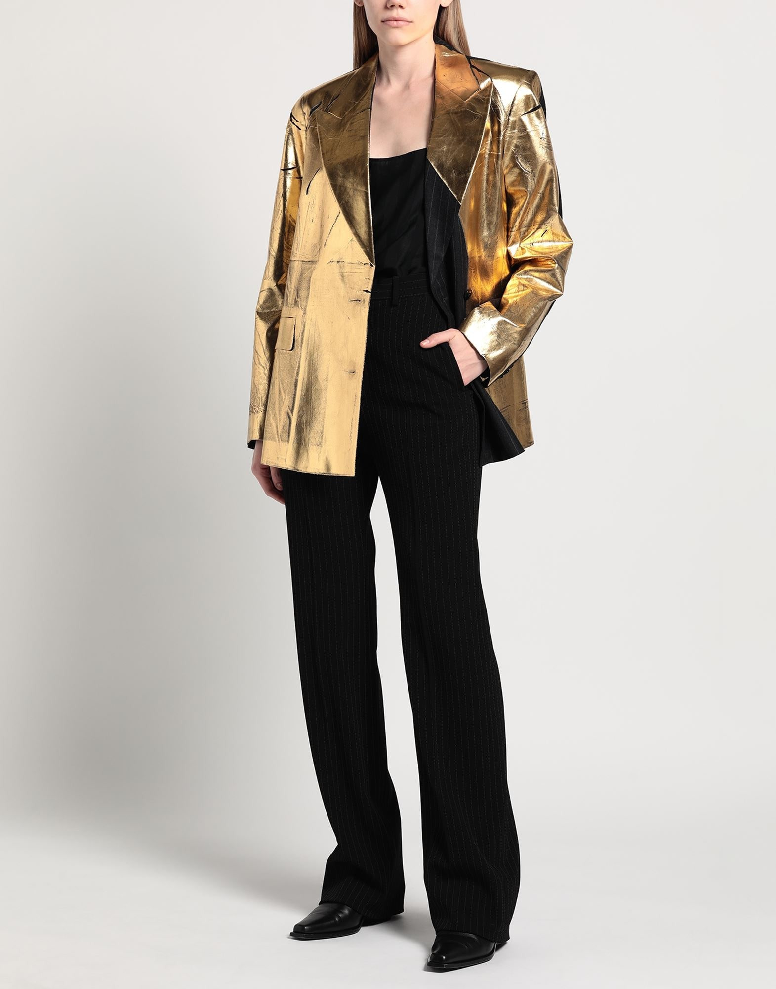 Gold Women's Blazer - 3