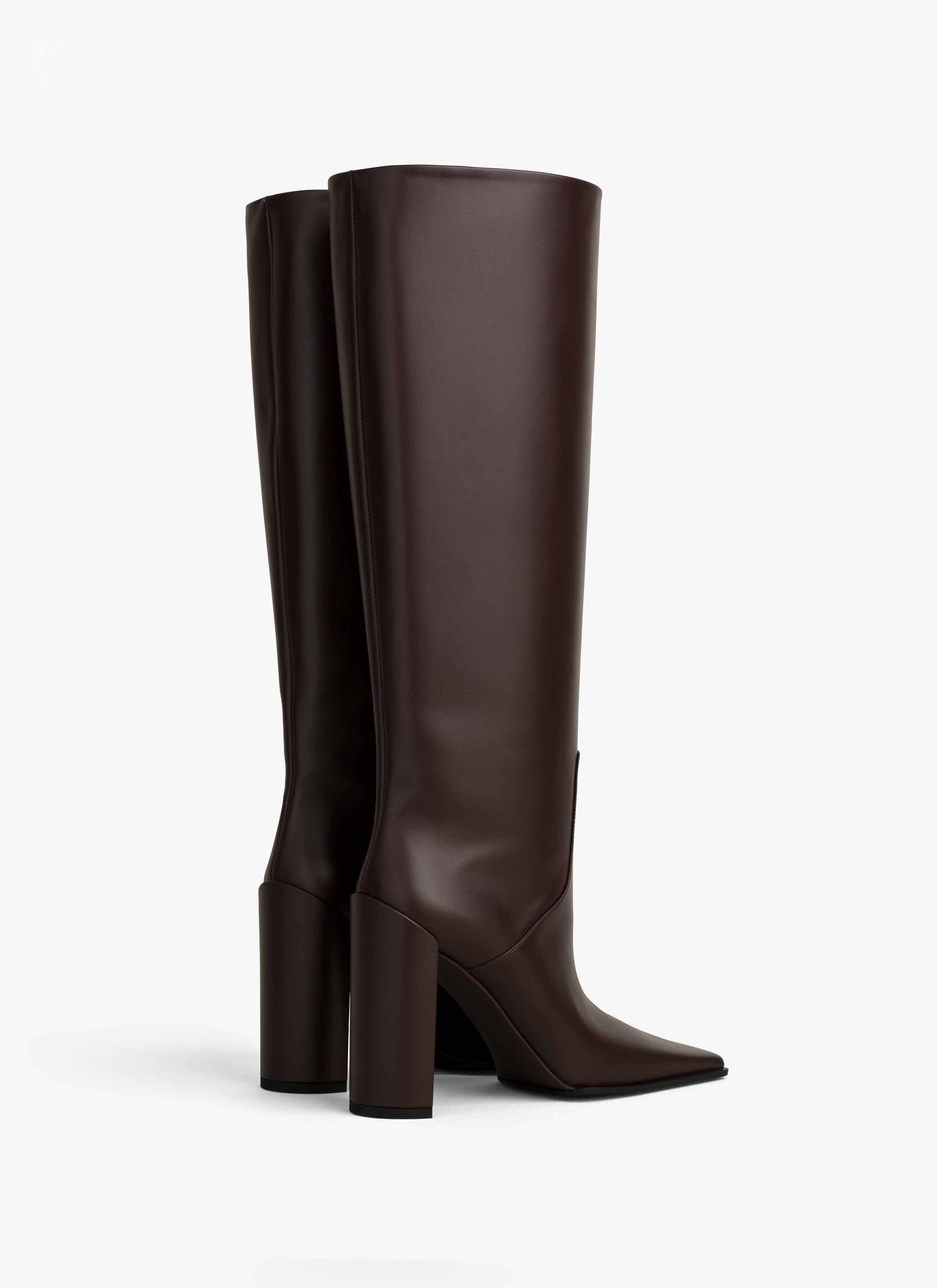 SQUARE KNEE BOOTS IN CALFSKIN - 2