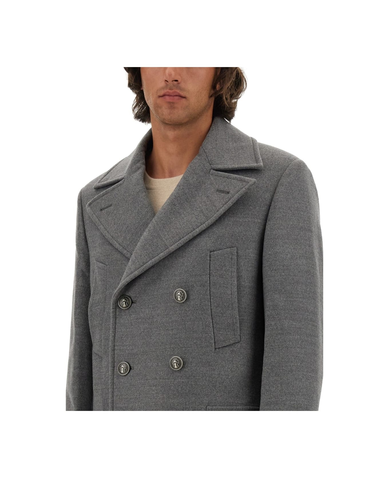 Double-breasted Coat - 4