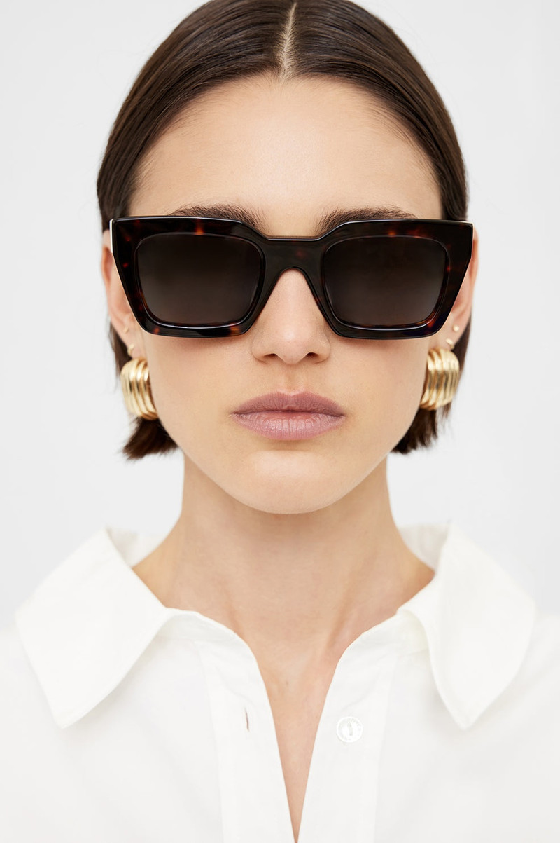 ANINE BING Indio Sunglasses - Dark Tortoise outlook