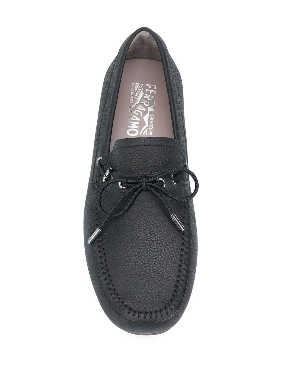 lace-up detail loafer - 4