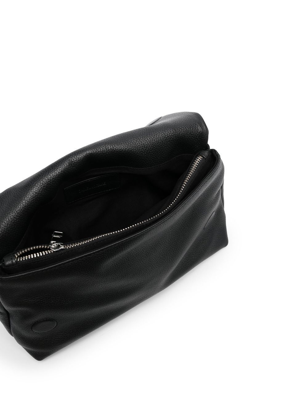 logo-plaque leather shoulder bag - 5