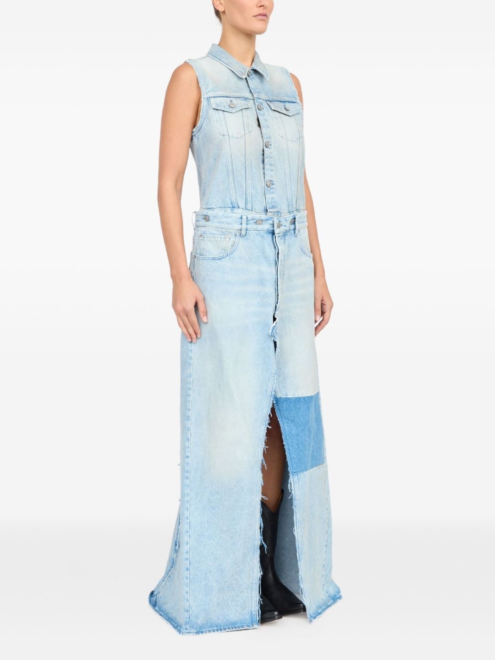 denim maxi dress - 3