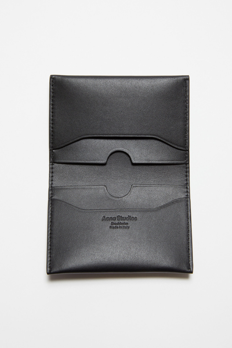Folded leather wallet - Black 6