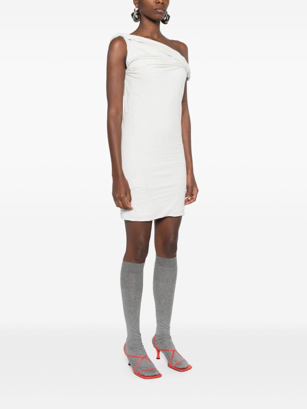 【送料&関税込】MSGM Mini Cut Out Dress MSGM Cutout gathered shantung mini dress | THE OUTNET