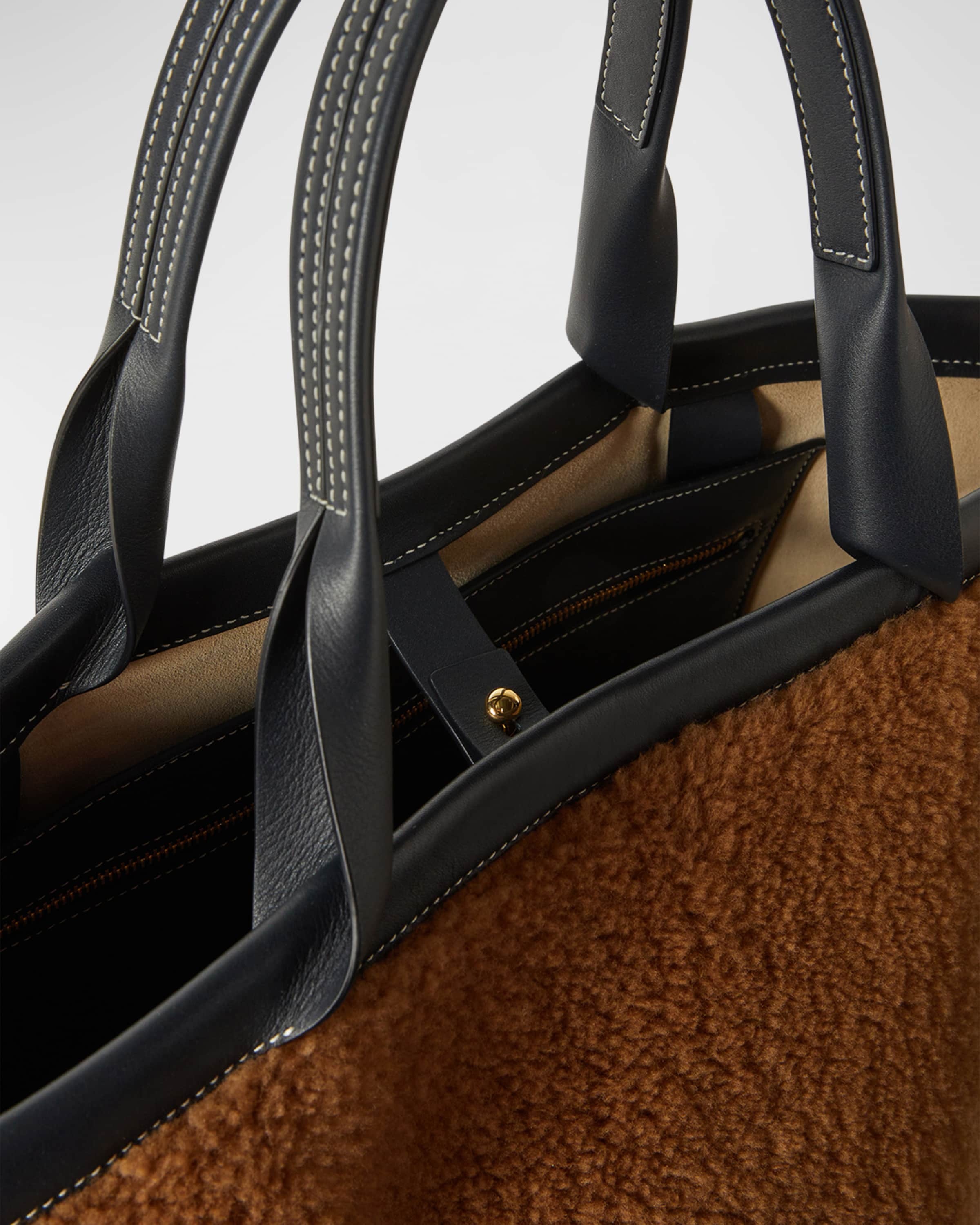 Blanket Curly Shearling Tote Bag - 3