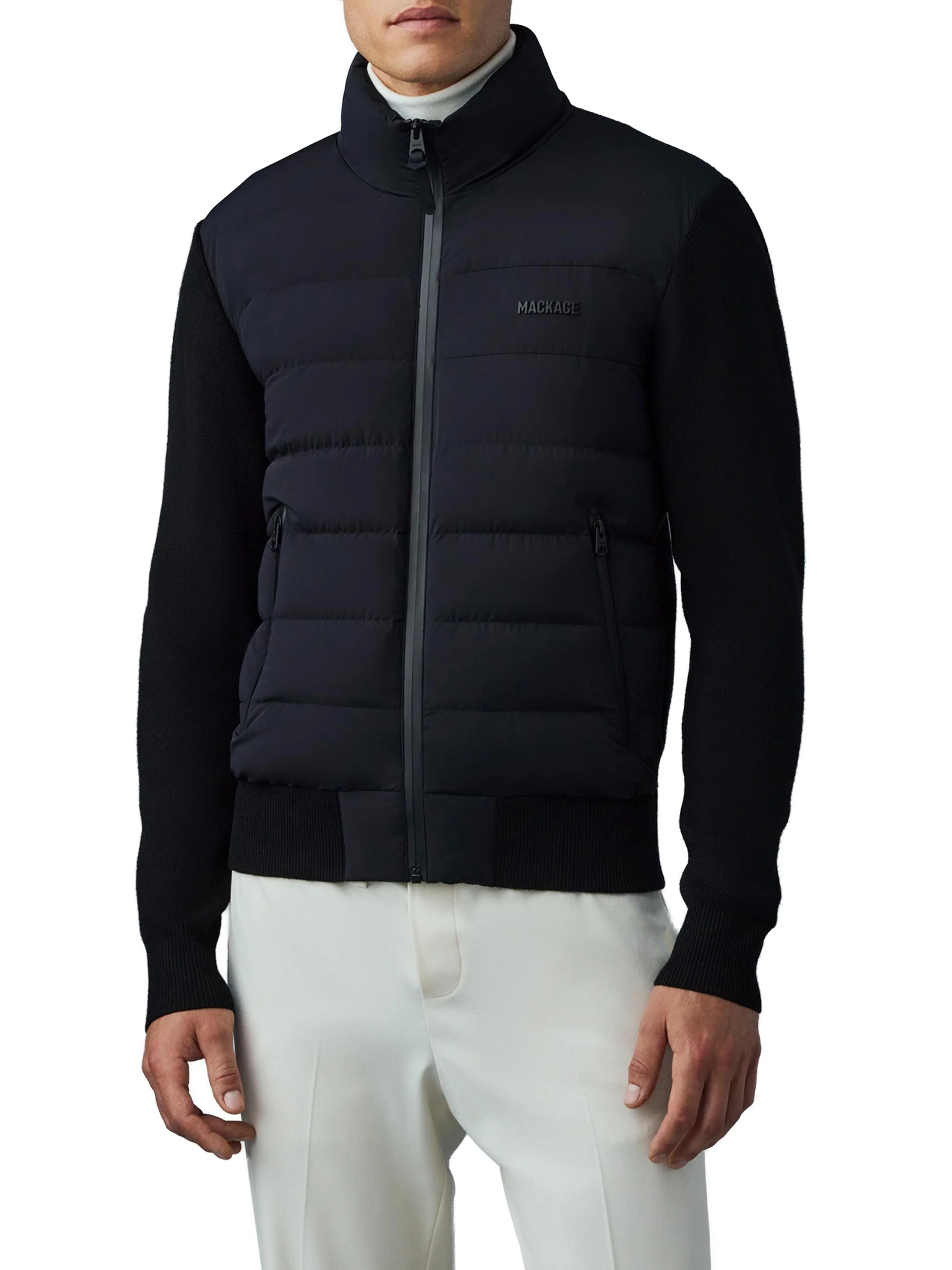 Men's Haney-Cityz Quilted Down Jacket - Black - 1